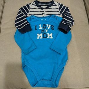 Two long sleeve onesies